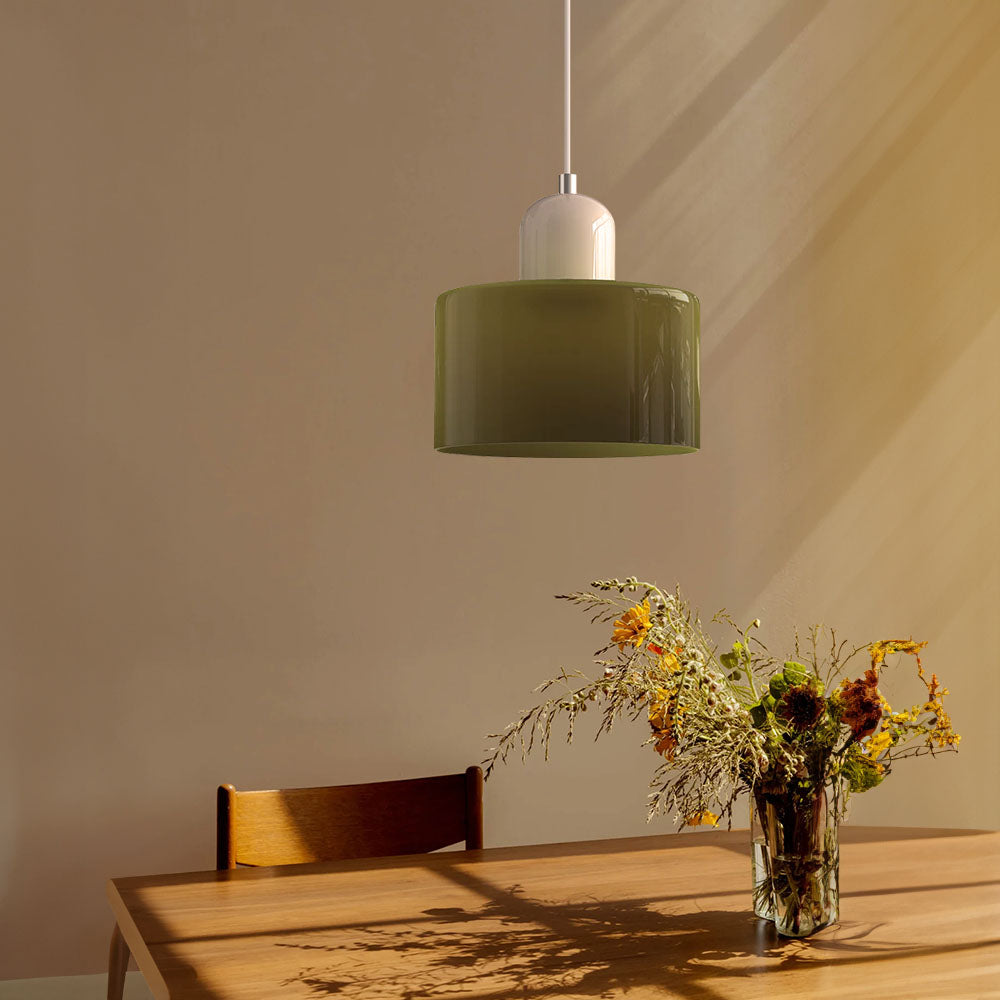 Kleine Glas-Pendelleuchte - LED, Glas/Metall, Max 12W, Druckknopfschalter, E27, CE/UL zertifiziert, moderne Eleganz