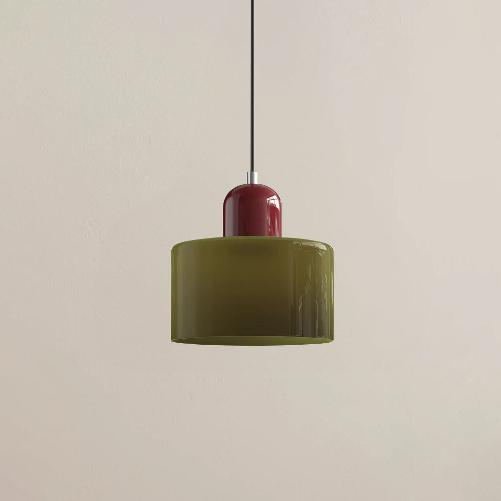 Kleine Glas-Pendelleuchte - LED, Glas/Metall, Max 12W, Druckknopfschalter, E27, CE/UL zertifiziert, moderne Eleganz
