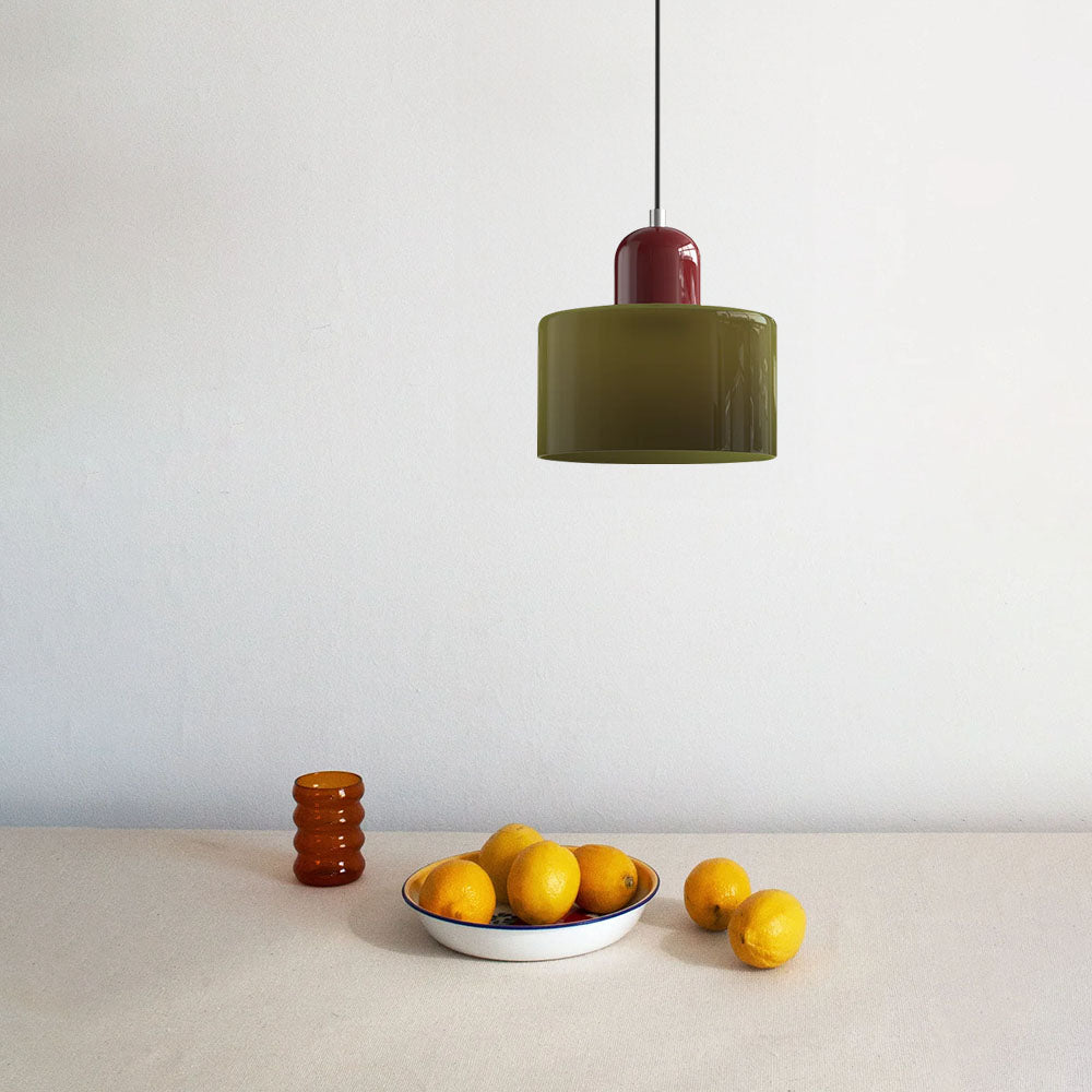 Kleine Glas-Pendelleuchte - LED, Glas/Metall, Max 12W, Druckknopfschalter, E27, CE/UL zertifiziert, moderne Eleganz