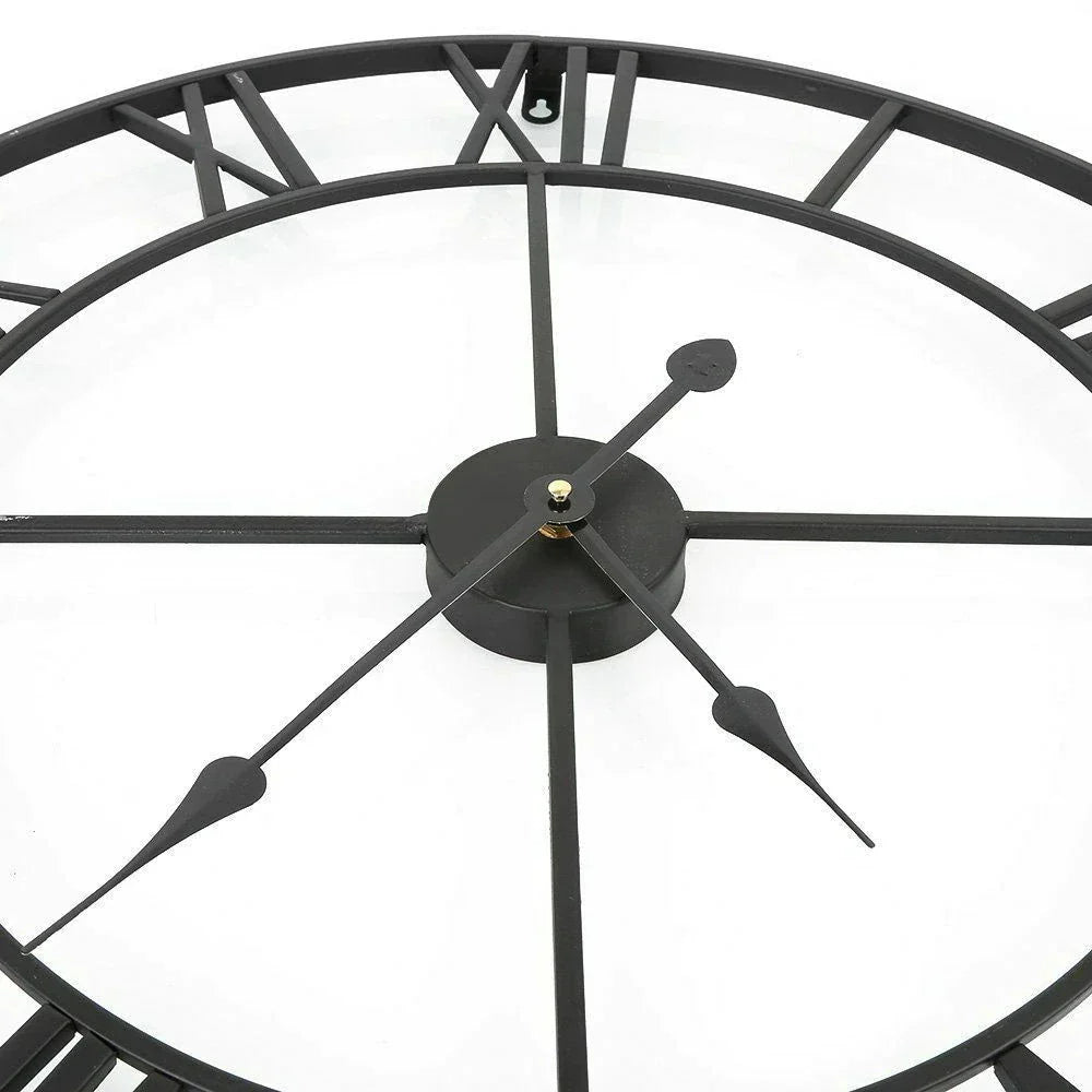 RetroRoman - Metall-Majestät-Uhr
