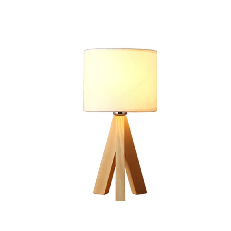 Moderne Holz Tischlampe - Designer Nachttischlampe Skandinavisch