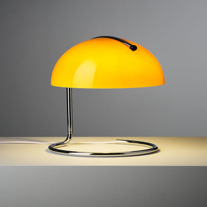 Sandsberg | Mid-Century Modern Schreibtischlampe – Retro Orange Kuppeldesign mit USB-Strom