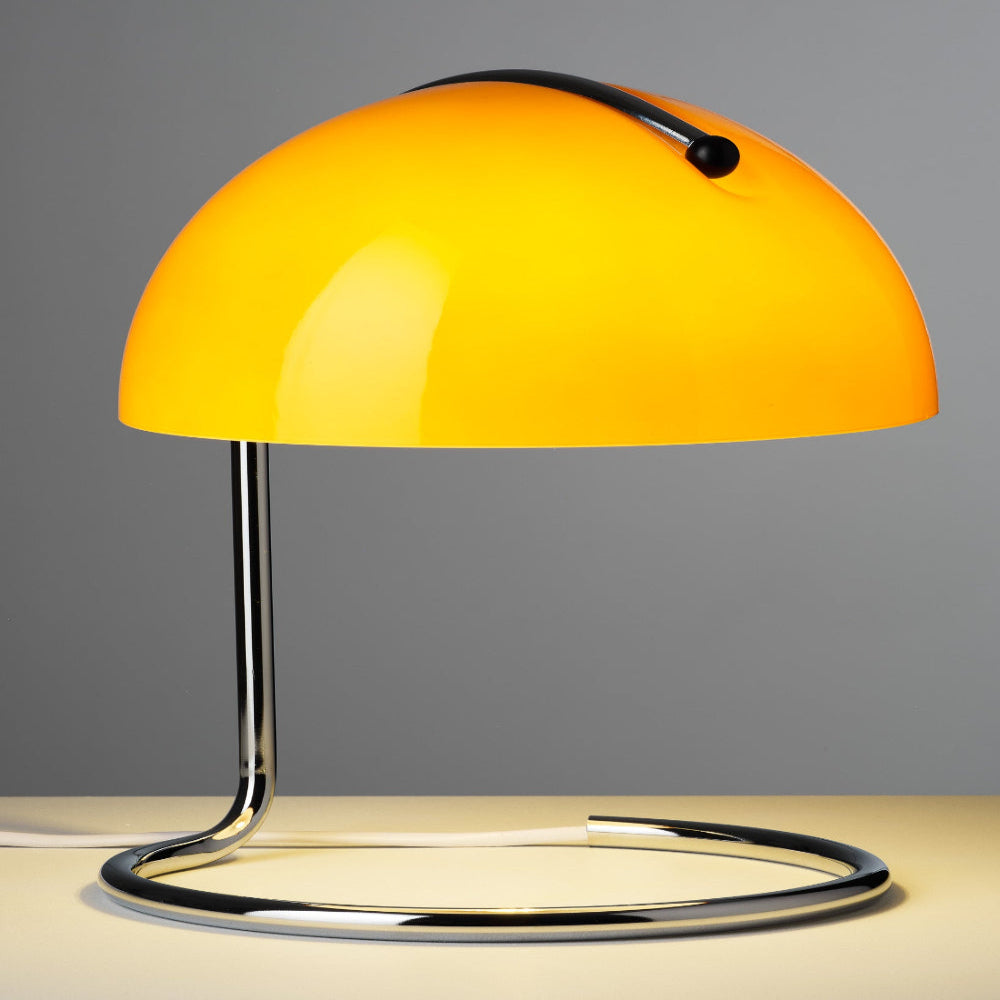Sandsberg | Mid-Century Modern Schreibtischlampe – Retro Orange Kuppeldesign mit USB-Strom