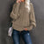 Venetti Basics - Gehäkelter Damenpullover mit hohem Kragen