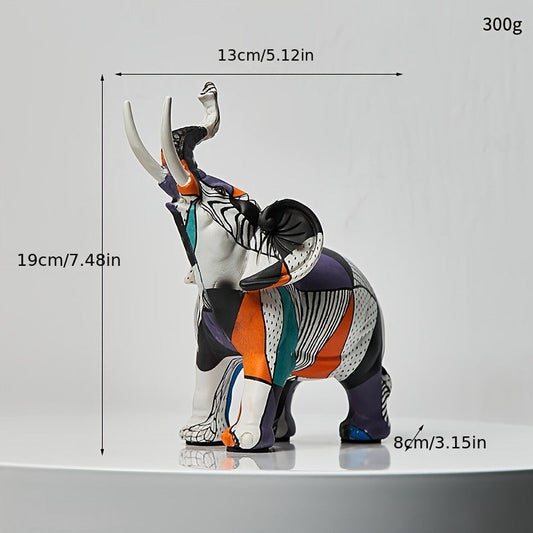 Sandsberg | Mosaik Majestät Elefantenfigur – Handgefertigte Künstlerische Elefanten Skulptur für Wohn- & Büroschmuck