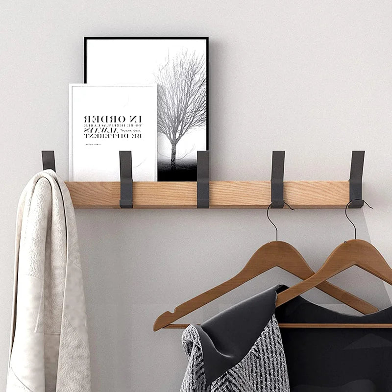 Sandsberg | Wandgarderobe mit abnehmbaren Haken – Skandinavisches Design aus Holz und Metall