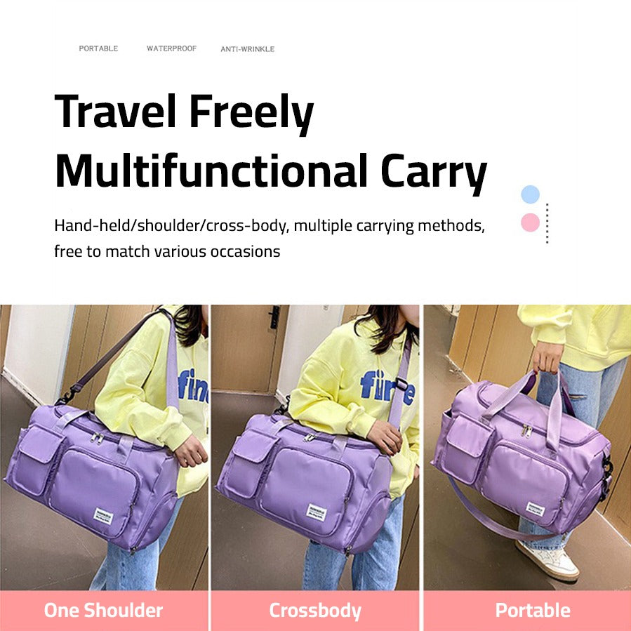 Multi-Taschen Reisetasche, Sport- und Gymnastik-Duffle mit separatem Schuhfach