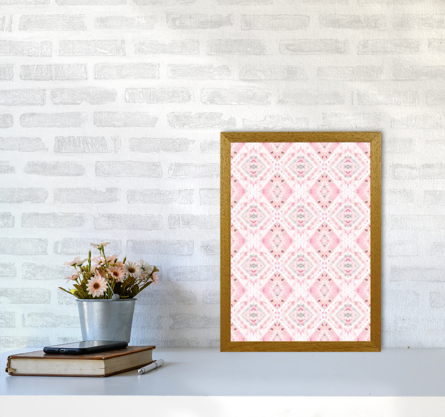 Sandsberg | Boho Shibori Pink Abstract Art Print