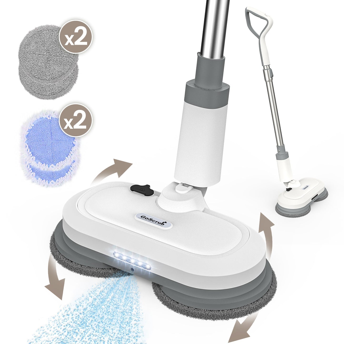 Sandsberg | GlidePro – Fortgeschrittener kabelloser Smart Mop für müheloses Reinigen und ein funkelndes Zuhause