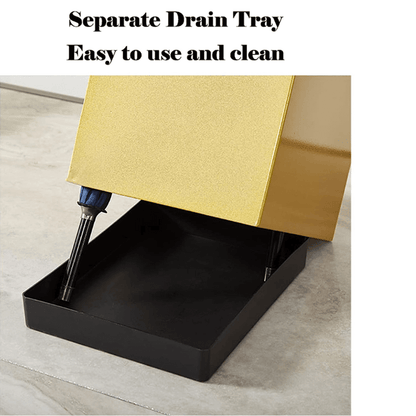 Sandsberg | DripFrame Regenschirmständer mit Tropfschale – Skandinavischer minimalistischer Metall-Regenschirmhalter