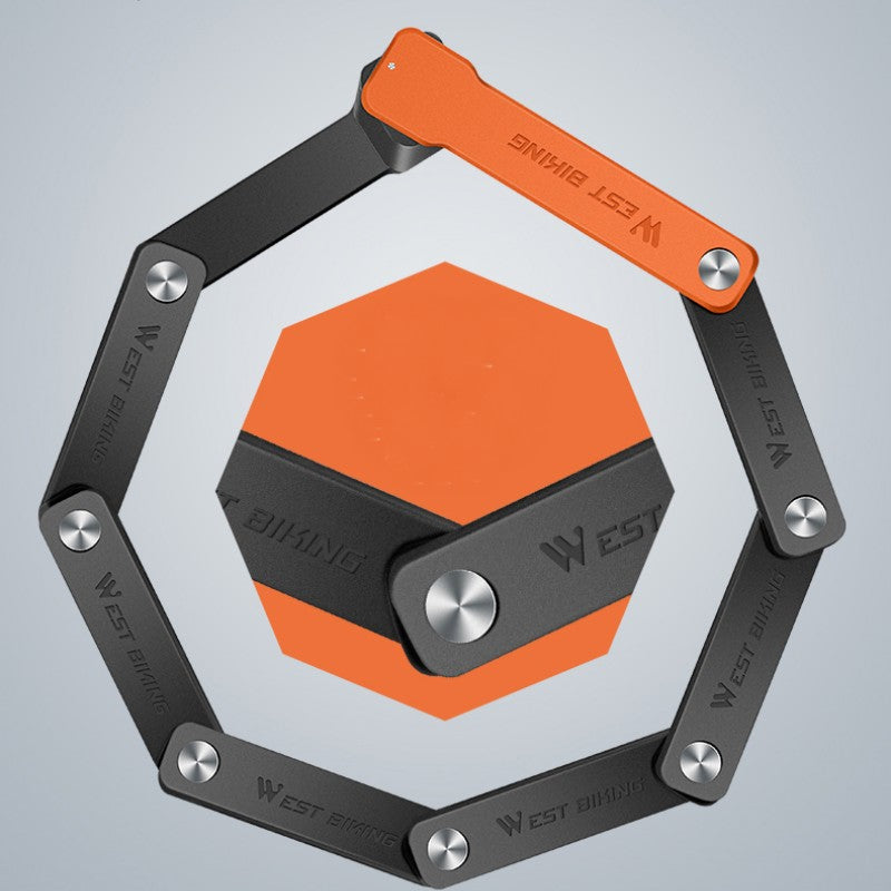 Sandsberg | Tragbares faltbares robustes Fahrradschloss, mit segmentiertem Design, für Fahrräder