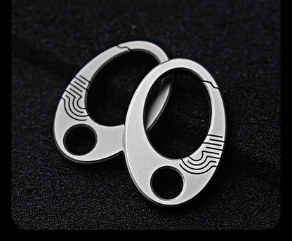 Sandsberg | Exquisite Mini Pure Titanium Schlüsselanhänger: EDC Press-Lock Charm Werkzeug