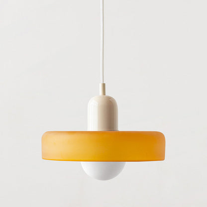 Sandsberg Pendelleuchte aus farbigem Glas | Elegante Hängeleuchte im Bauhaus-Stil | Designlampe für Wohnzimmer & Esszimmer