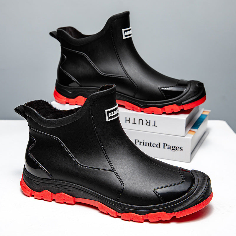 Herren wasserdichte Gummistiefel mit rutschfester Sohle und flexiblem Einstieg Sandsberg