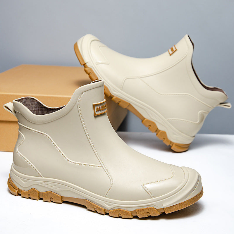Herren wasserdichte Gummistiefel mit rutschfester Sohle und flexiblem Einstieg Sandsberg