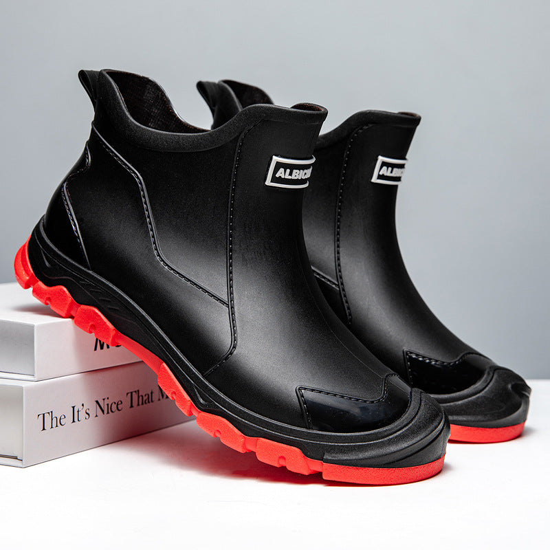Herren wasserdichte Gummistiefel mit rutschfester Sohle und flexiblem Einstieg Sandsberg