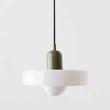 Sandsberg Pendelleuchte aus farbigem Glas | Elegante Hängeleuchte im Bauhaus-Stil | Designlampe für Wohnzimmer & Esszimmer