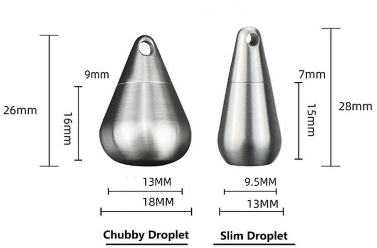 Sandsberg | Titan Tropfen Mini Pillendose - Wasserdichtes Reiseetui