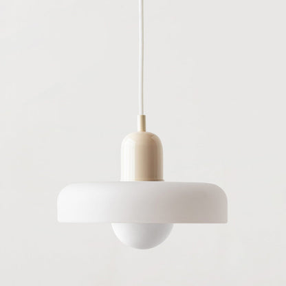 Sandsberg Pendelleuchte aus farbigem Glas | Elegante Hängeleuchte im Bauhaus-Stil | Designlampe für Wohnzimmer & Esszimmer