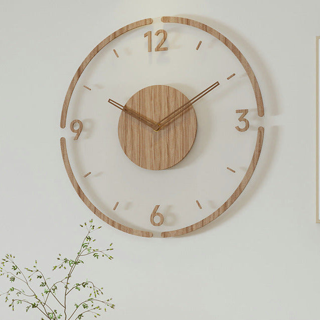 Sandsberg | Nordic – Stille Wanduhr aus echtem Holz, 35 cm
