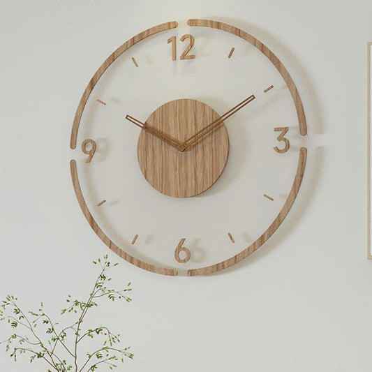 Sandsberg | Nordic – Stille Wanduhr aus echtem Holz, 35 cm