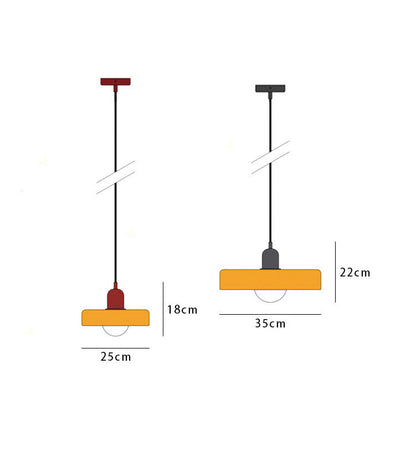 Sandsberg Pendelleuchte aus farbigem Glas | Elegante Hängeleuchte im Bauhaus-Stil | Designlampe für Wohnzimmer & Esszimmer