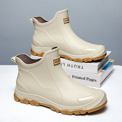 Herren wasserdichte Gummistiefel mit rutschfester Sohle und flexiblem Einstieg Sandsberg