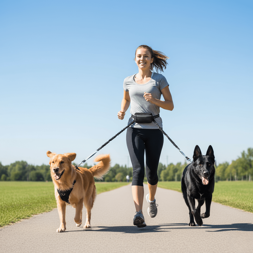 Sandsberg | Gepolsterte, freihändige Hundeleine für Training und Spaziergänge