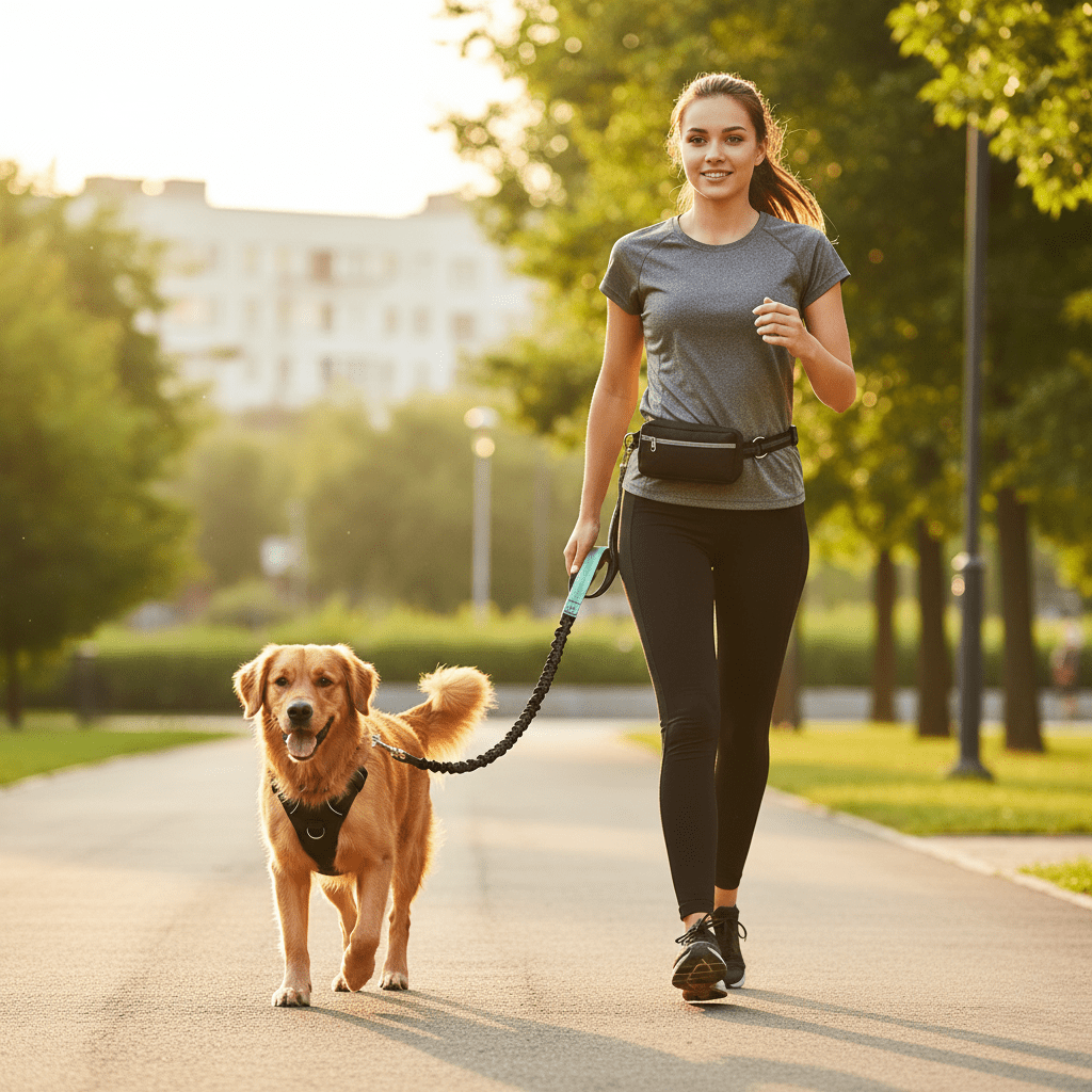 Sandsberg | Gepolsterte, freihändige Hundeleine für Training und Spaziergänge