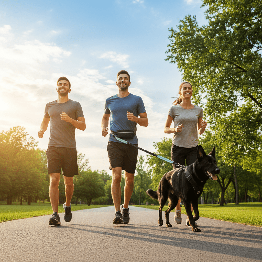 Sandsberg | Gepolsterte, freihändige Hundeleine für Training und Spaziergänge