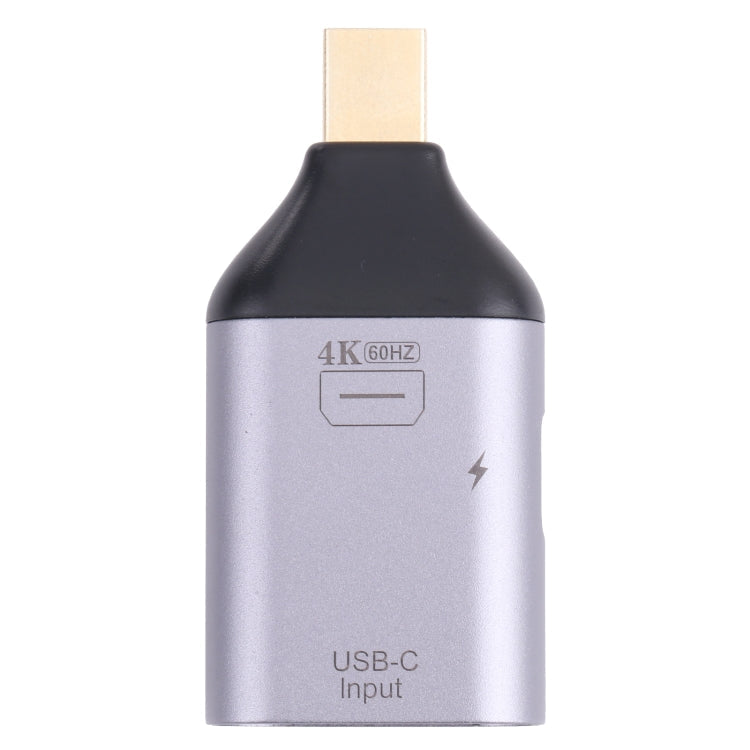 Sandsberg | 2 in 1 4K 60Hz Mini DP Männlich zu USB-C / Type-C Lade + USB-C / Type-C Weiblich Adapter