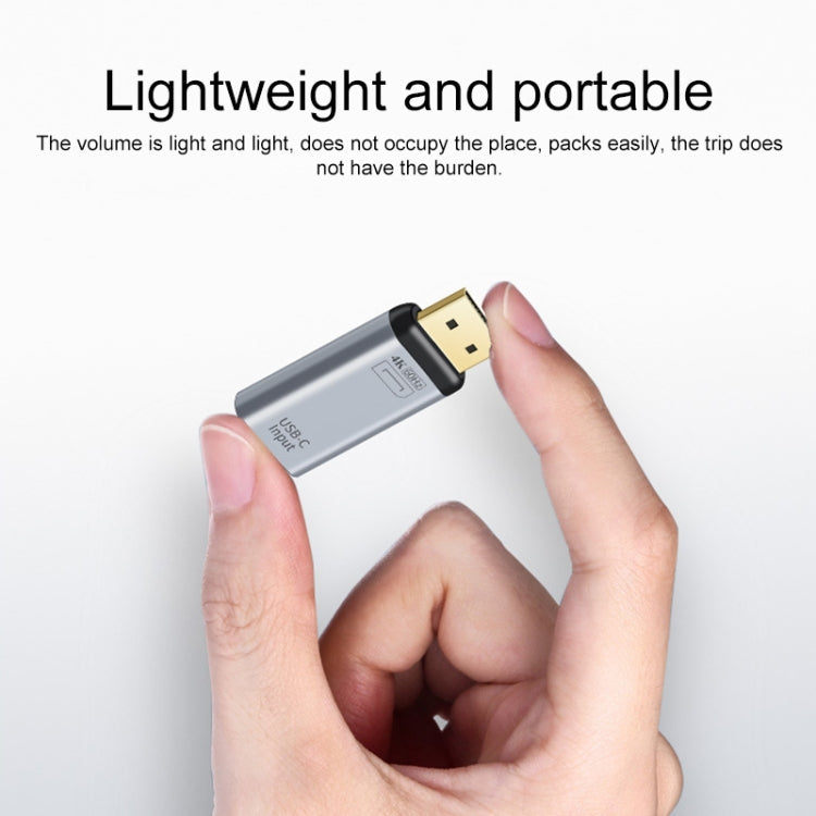 Sandsberg | 2 in 1 4K 60Hz Mini DP Männlich zu USB-C / Type-C Lade + USB-C / Type-C Weiblich Adapter