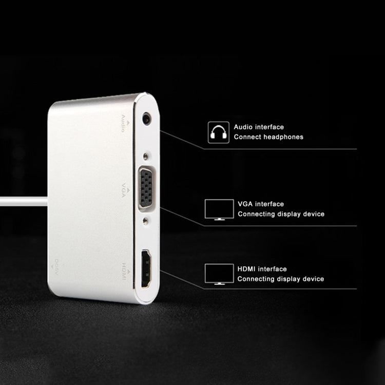 Sandsberg | P27 Metallabdeckung Micro USB zu HDMI + VGA HDTV Converter Digital AV Adapter, Power by EZCast, Unterstützung für iOS / Android / Windows System (Silber)