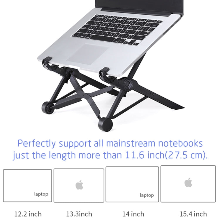 Sandsberg | NEXSTAND Tragbarer Verstellbarer Zusammenklappbarer Tischständer für Laptop / Notebook, Geeignet für: Mehr als 11.6 Zoll (Schwarz)