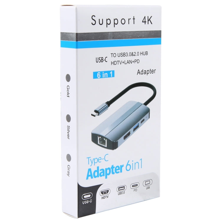 Sandsberg | BYL-2203 6 in 1 USB-C / Type-C zu USB Multifunktionale Dockingstation HUB Adapter