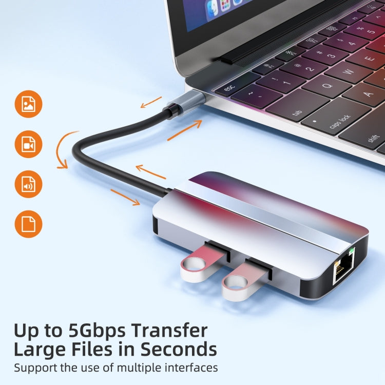 Sandsberg | BYL-2203 6 in 1 USB-C / Type-C zu USB Multifunktionale Dockingstation HUB Adapter
