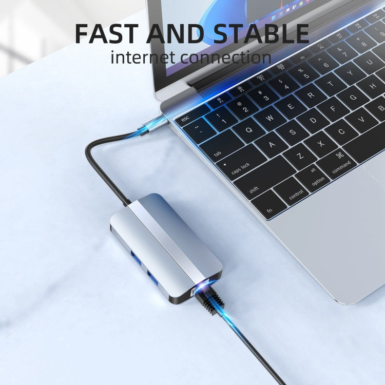Sandsberg | BYL-2203 6 in 1 USB-C / Type-C zu USB Multifunktionale Dockingstation HUB Adapter