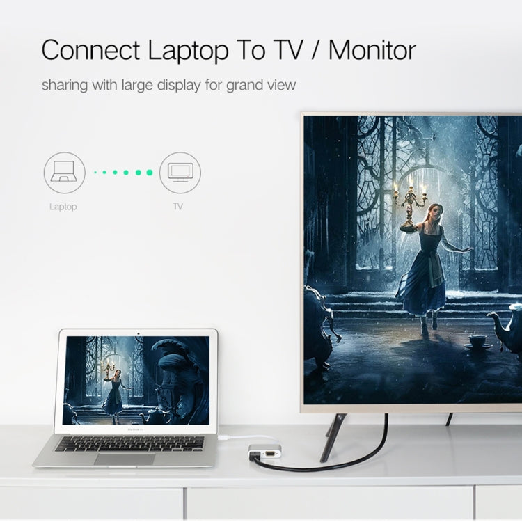 Sandsberg | 2 in 1 4Kx2K Mini DisplayPort zu VGA & HDMI Adapter (Silber)