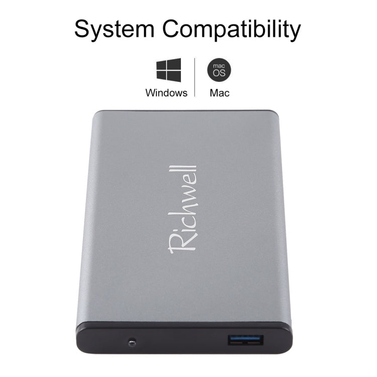 Sandsberg | Richwell SATA R2-SATA-160GB 160GB 2.5 Zoll USB3.0 Super Speed Schnittstelle Mobile Festplatte (Grau)