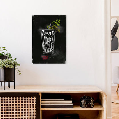 Sandsberg | Bloody Mary Cocktail Schwarz Kunstdruck