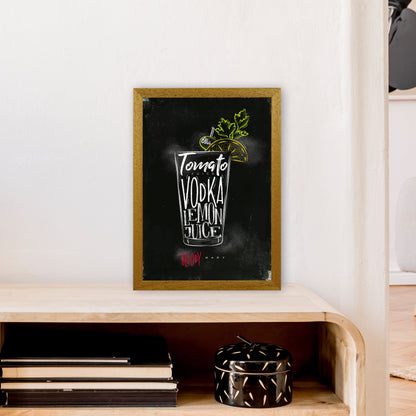 Sandsberg | Bloody Mary Cocktail Schwarz Kunstdruck