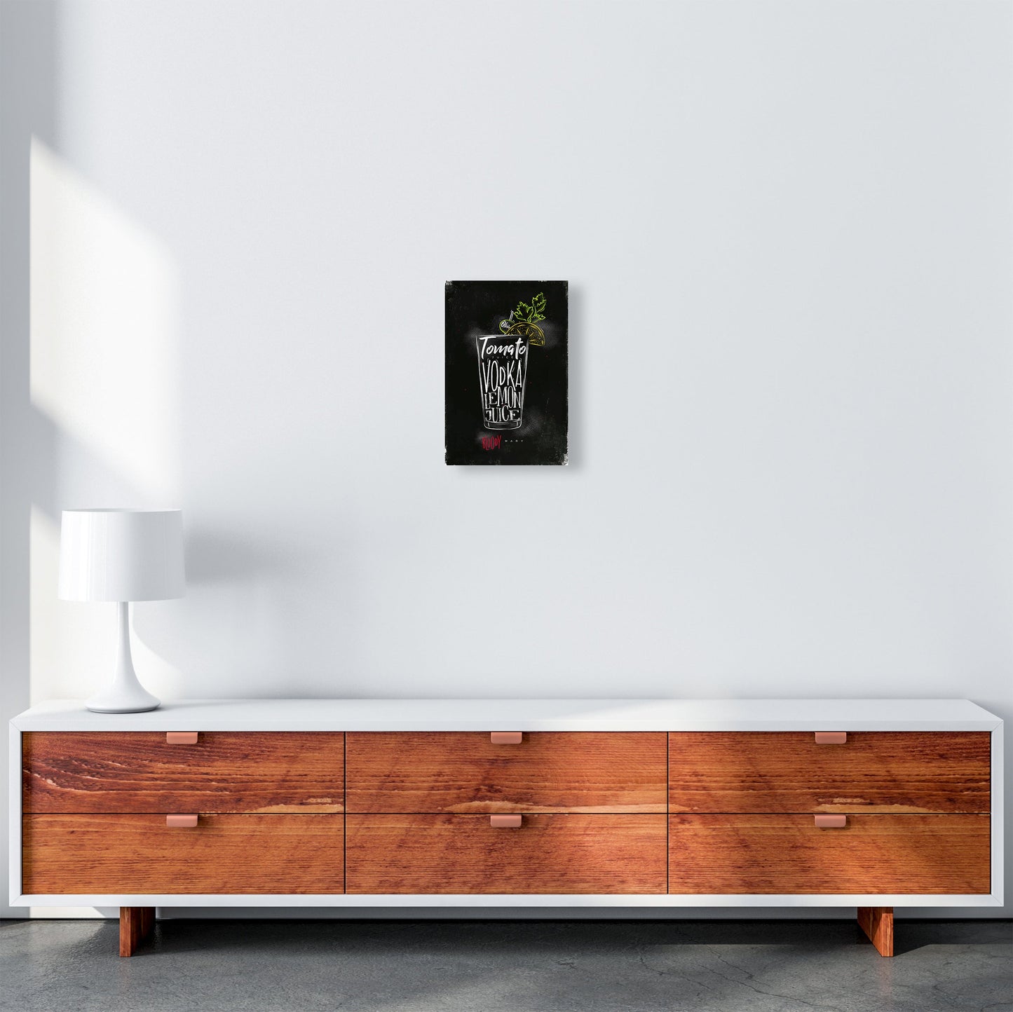 Sandsberg | Bloody Mary Cocktail Schwarz Kunstdruck