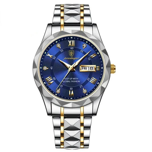Luxurex | Herrenarmbanduhr | Wasserdicht, Leuchtend, Datum, Woche | Hochwertige Qualität + Box