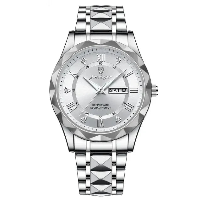 Luxurex | Herren Uhr | Wasserdicht, Leuchtend, Datum, Woche | Hochwertige Qualität + Box