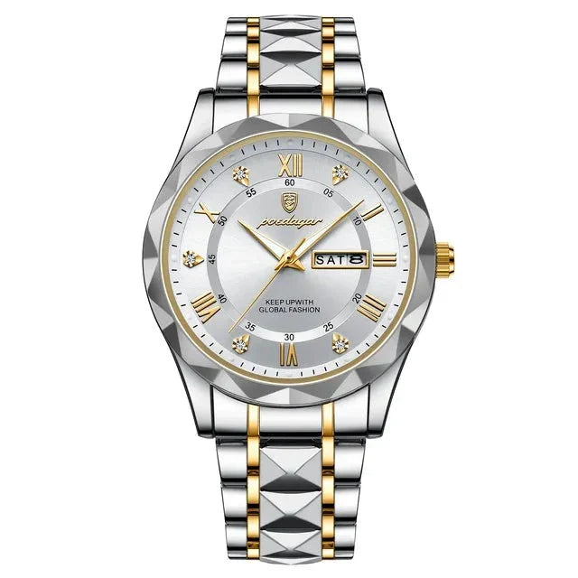 Luxurex | Herren Uhr | Wasserdicht, Leuchtend, Datum, Woche | Hochwertige Qualität + Box
