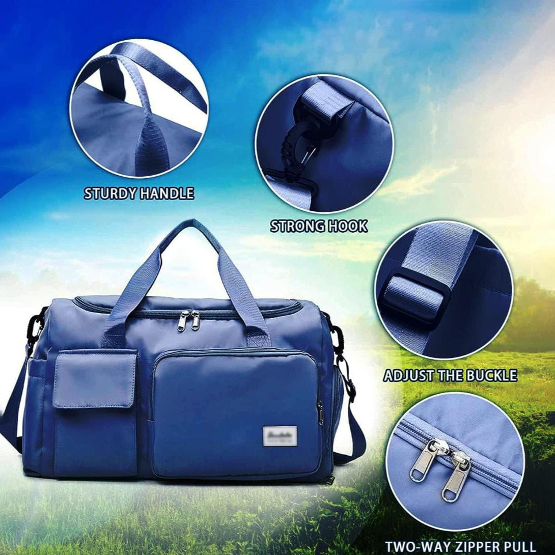 Multi-Taschen Reisetasche, Sport- und Gymnastik-Duffle mit separatem Schuhfach