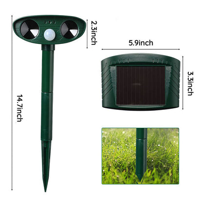 Sandsberg | Waschbär Outdoor Ultrasonic Repeller - Solarbetriebener Ultrasonic Tier- und Schädlingabwehr - Befreien Sie sich innerhalb von 48 Stunden von Waschbären