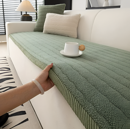 Sandsberg | PolyesPlush rutschfeste Sofabezug – haustierfreundlich, maschinenwaschbarer Couchschutz