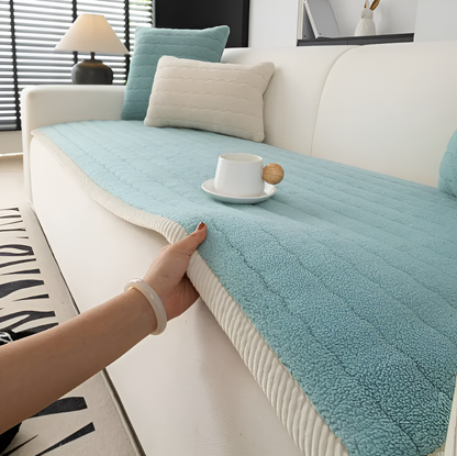 Sandsberg | PolyesPlush rutschfeste Sofabezug – haustierfreundlich, maschinenwaschbarer Couchschutz