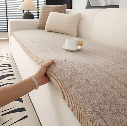 Sandsberg | PolyesPlush rutschfeste Sofabezug – haustierfreundlich, maschinenwaschbarer Couchschutz
